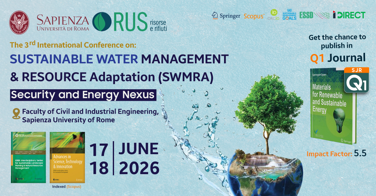 Sustainable Water Management, and Resource Adaptation (SWMRA) - 3rd edition